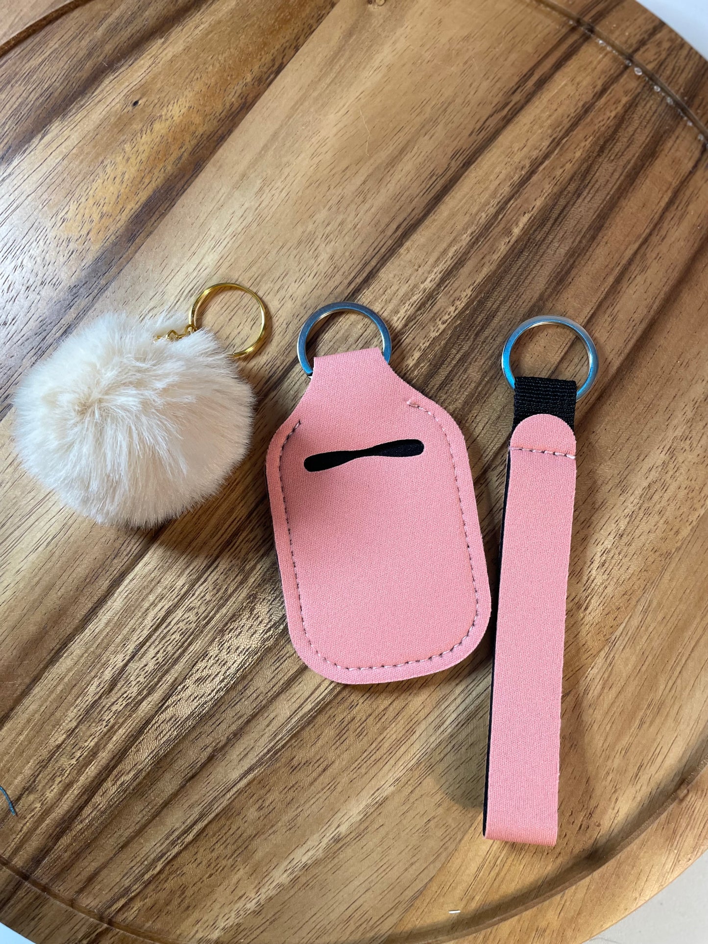 Wristlet with Lip Holder/Sanitizer Holder