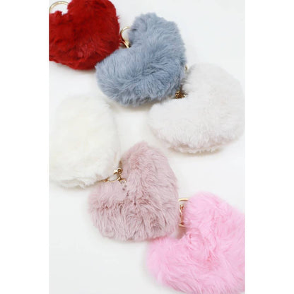 Premium Quality Soft Heart Shape Plush Keychain