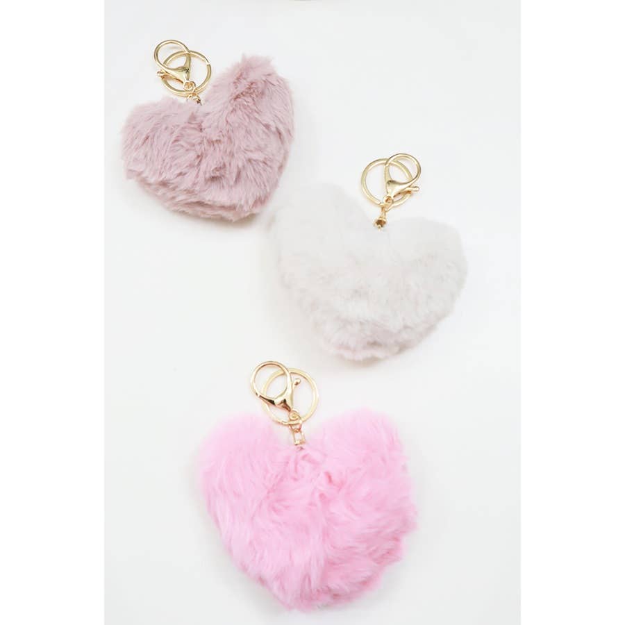 Premium Quality Soft Heart Shape Plush Keychain