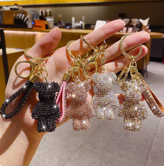 Cute Blinggy Teddybear Keychain