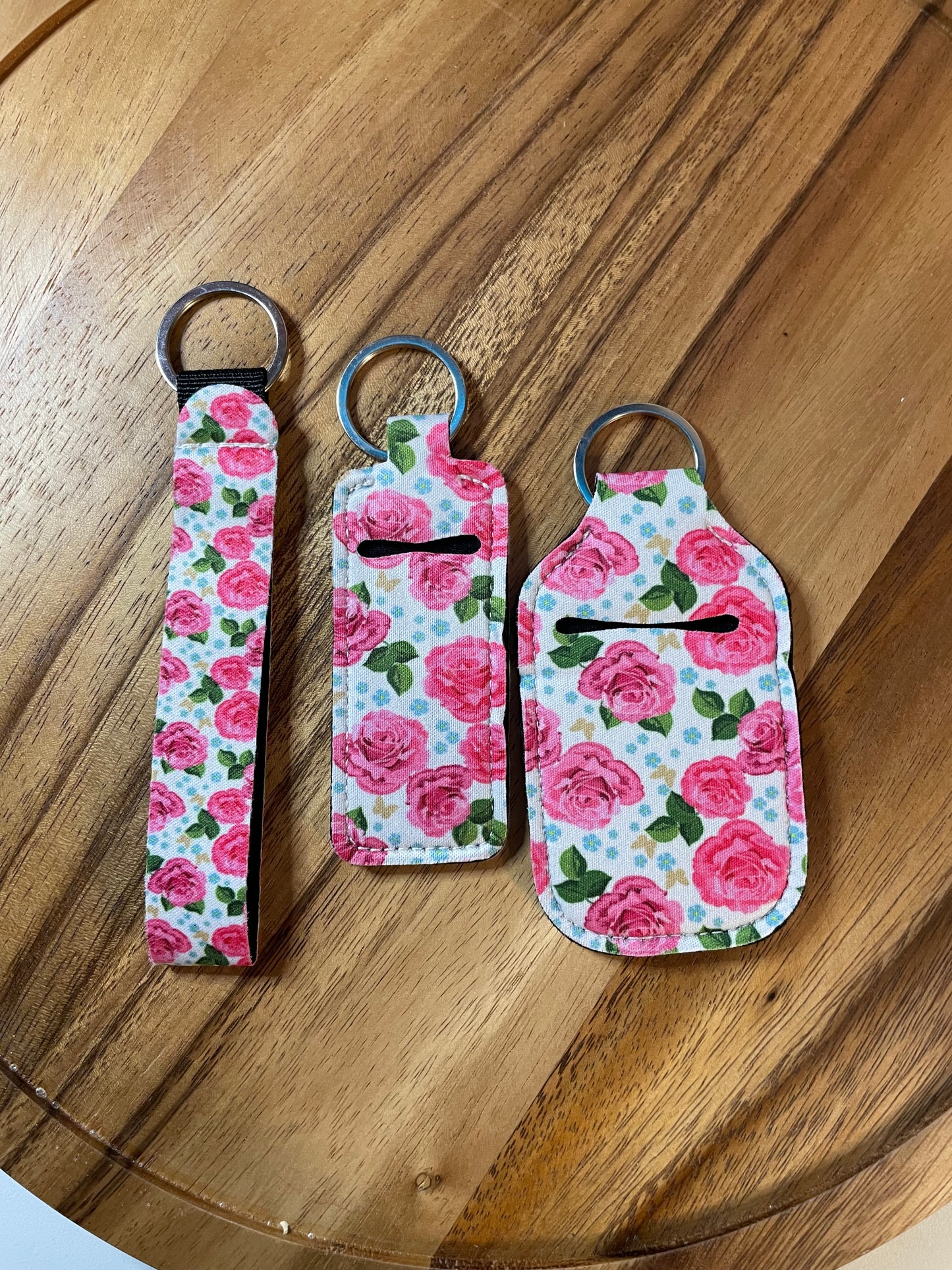 Wristlet with Lip Holder/Sanitizer Holder