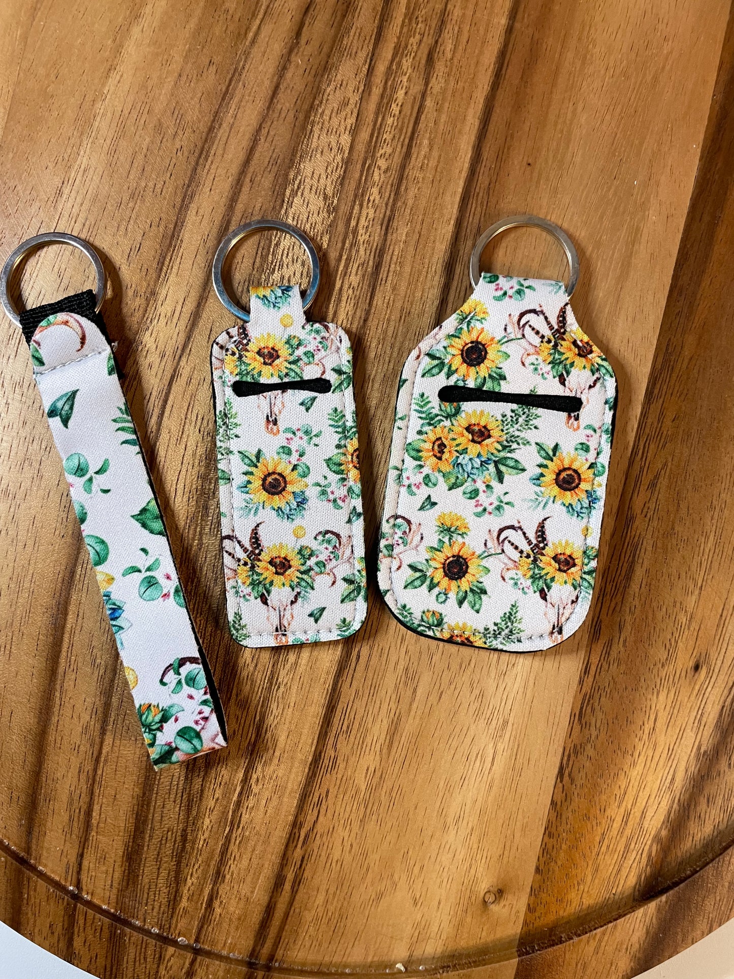 Wristlet with Lip Holder/Sanitizer Holder