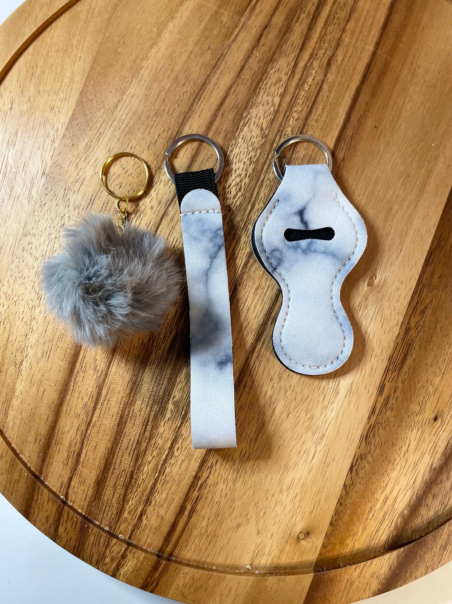 Wristlet with Lip Holder/Sanitizer Holder