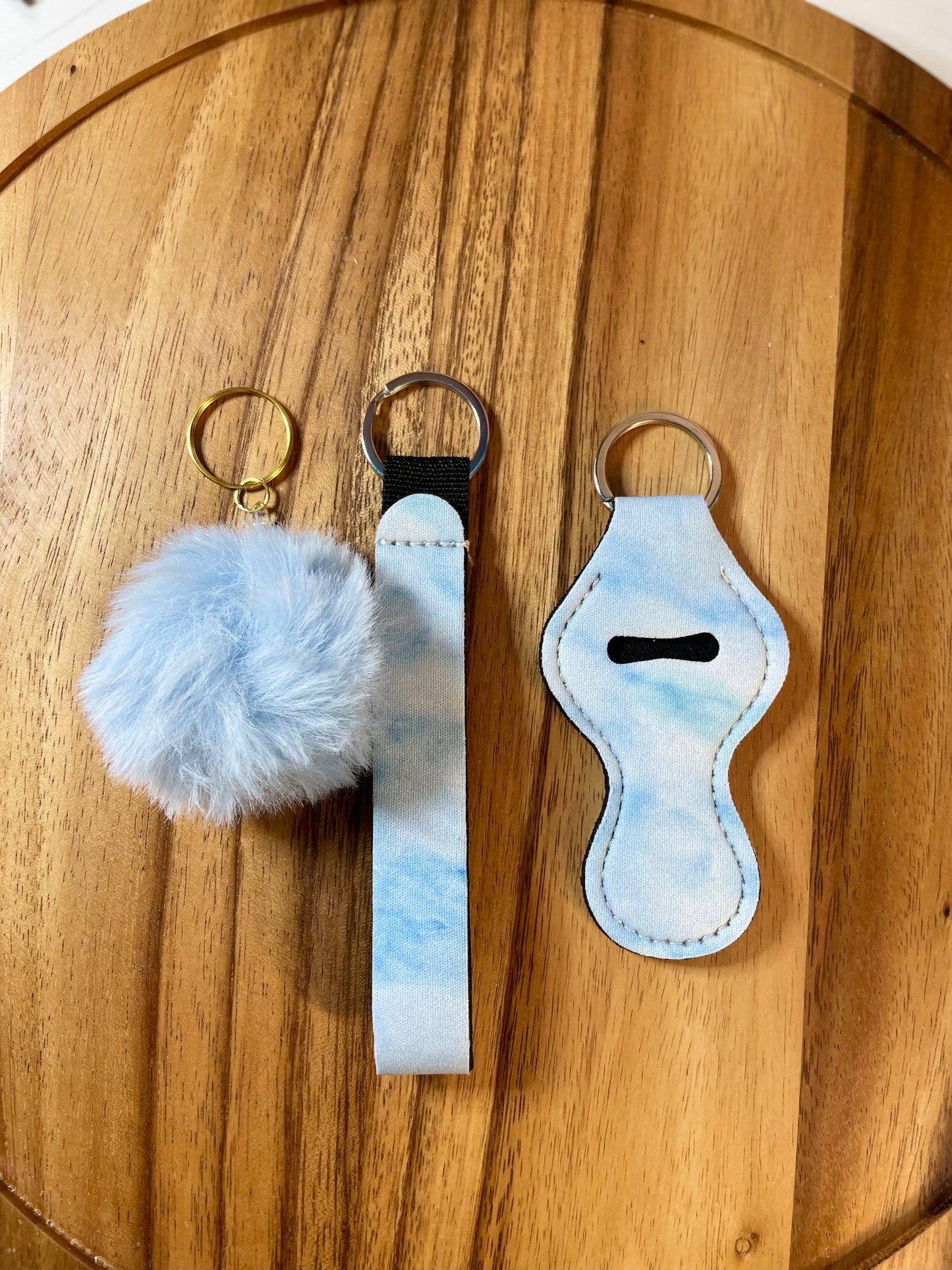 Wristlet with Lip Holder/Sanitizer Holder