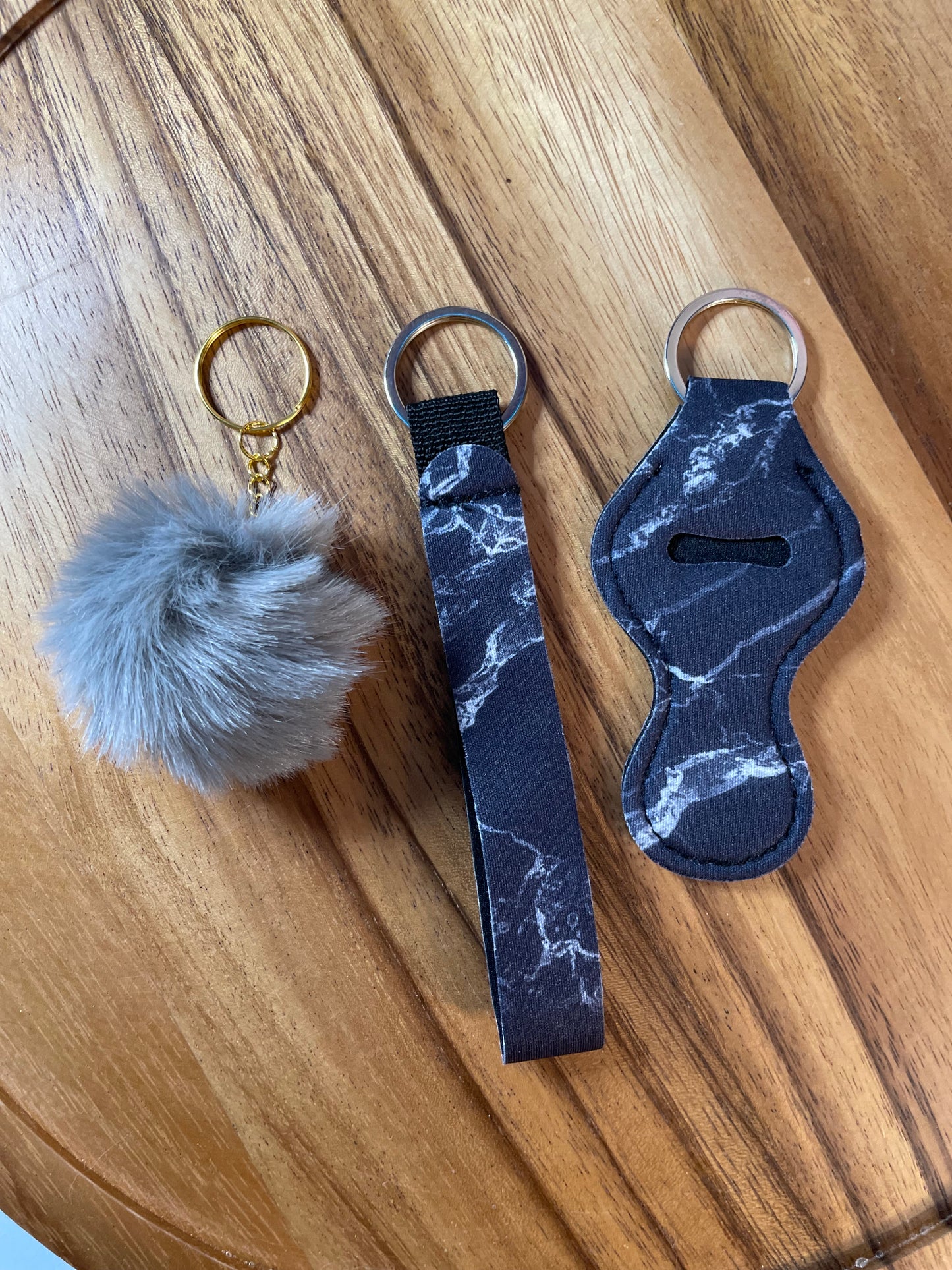 Wristlet with Lip Holder/Sanitizer Holder