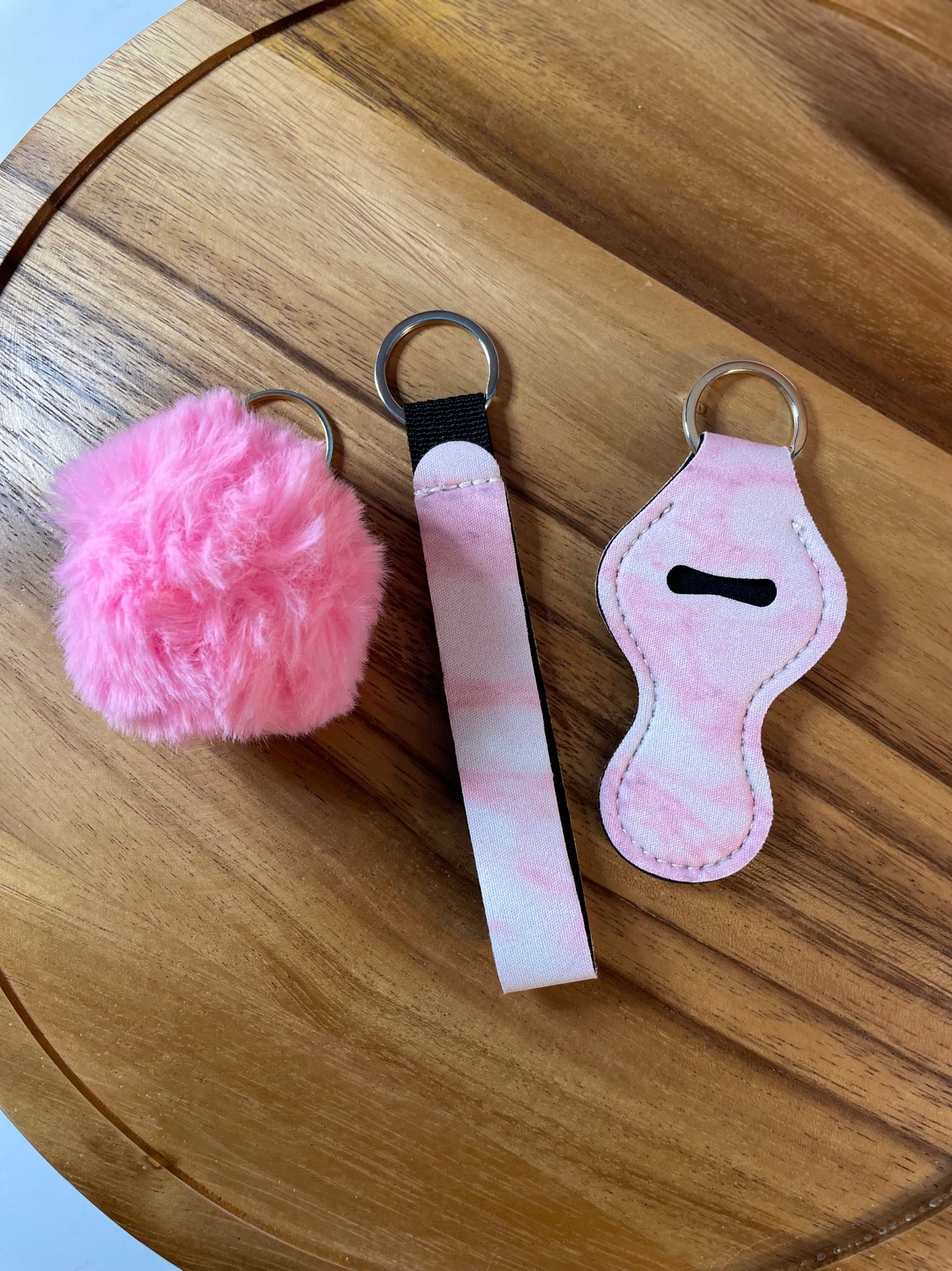 Wristlet with Lip Holder/Sanitizer Holder