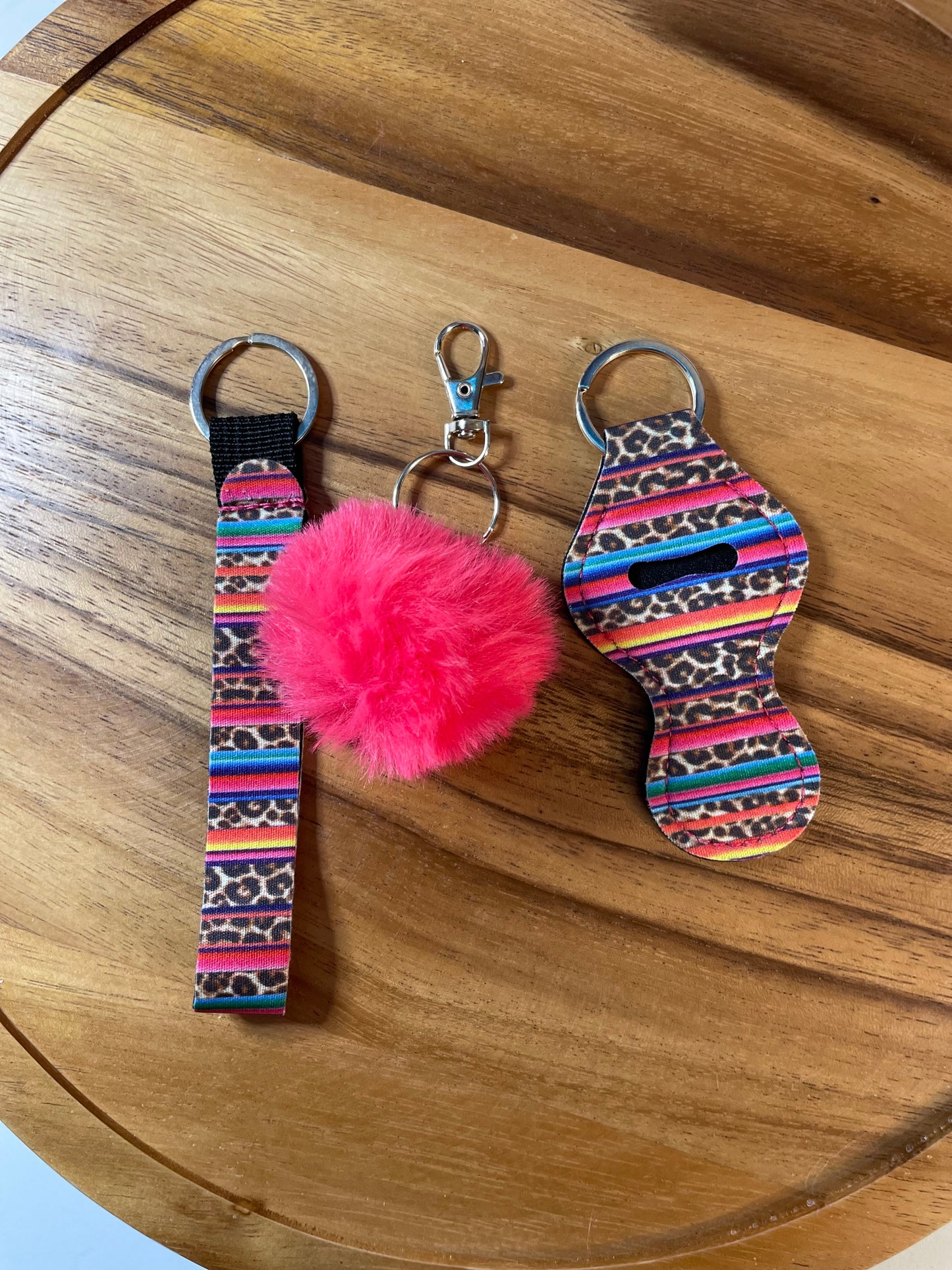 Wristlet with Lip Holder/Sanitizer Holder