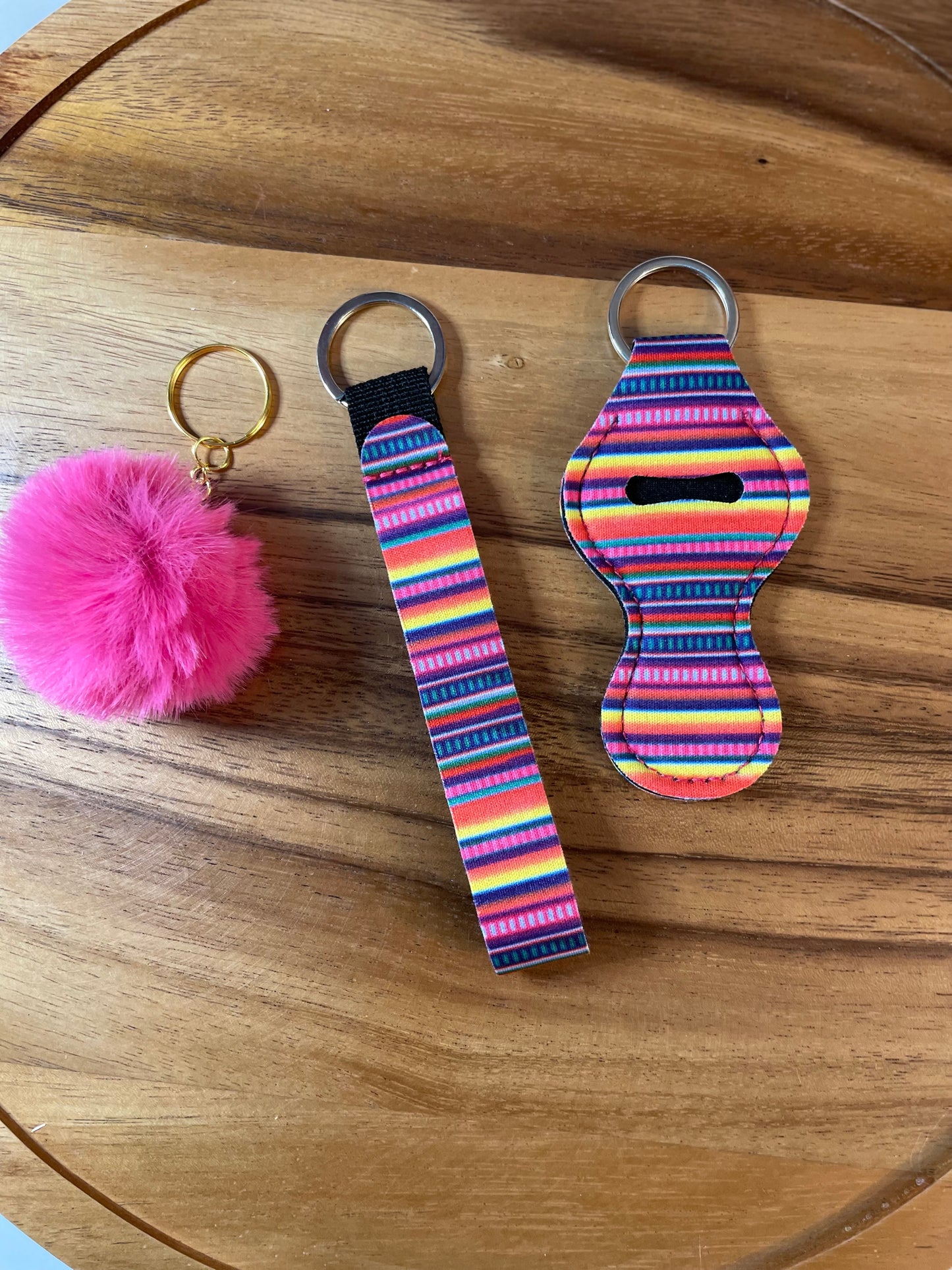 Wristlet with Lip Holder/Sanitizer Holder