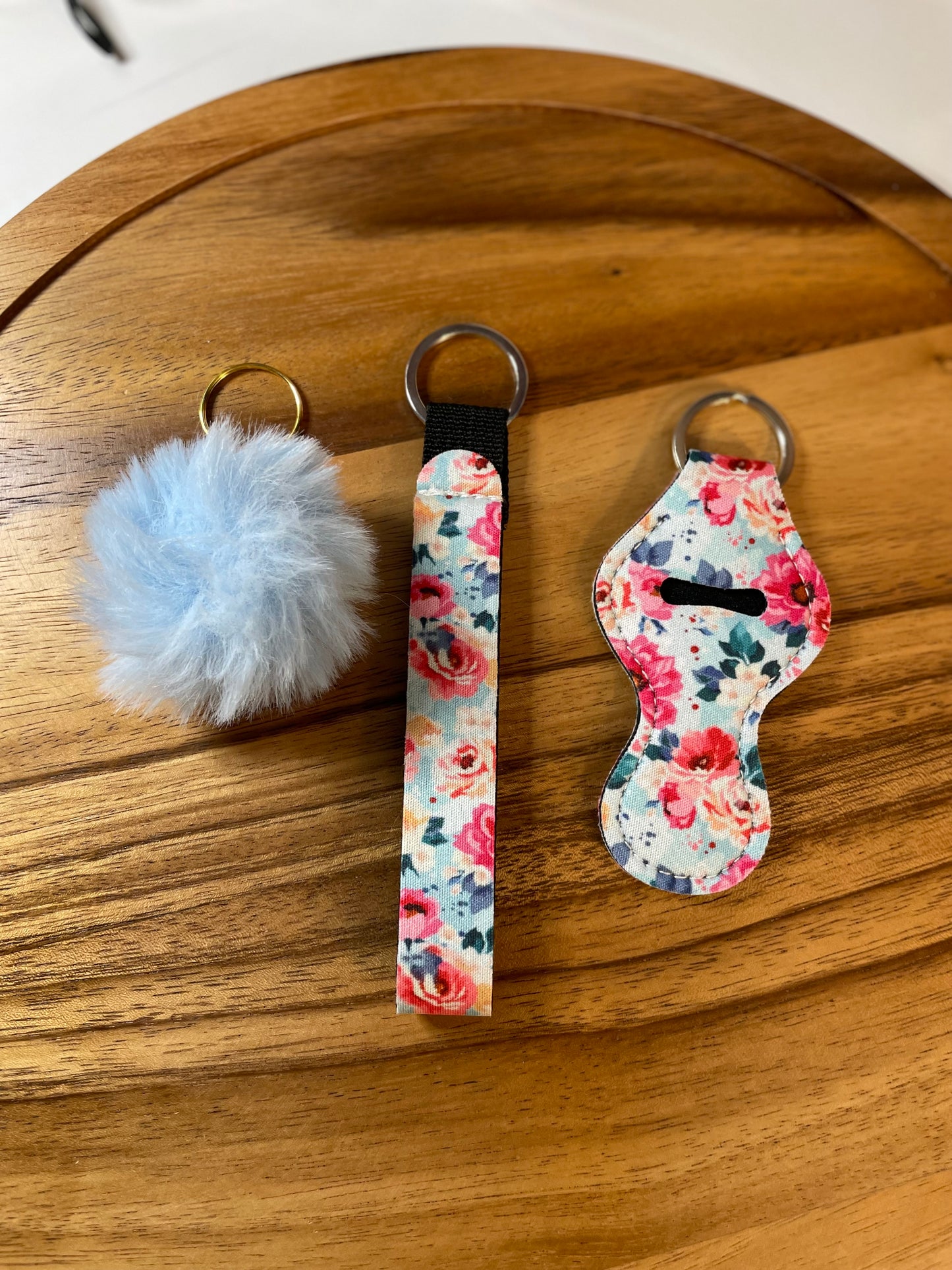 Wristlet with Lip Holder/Sanitizer Holder
