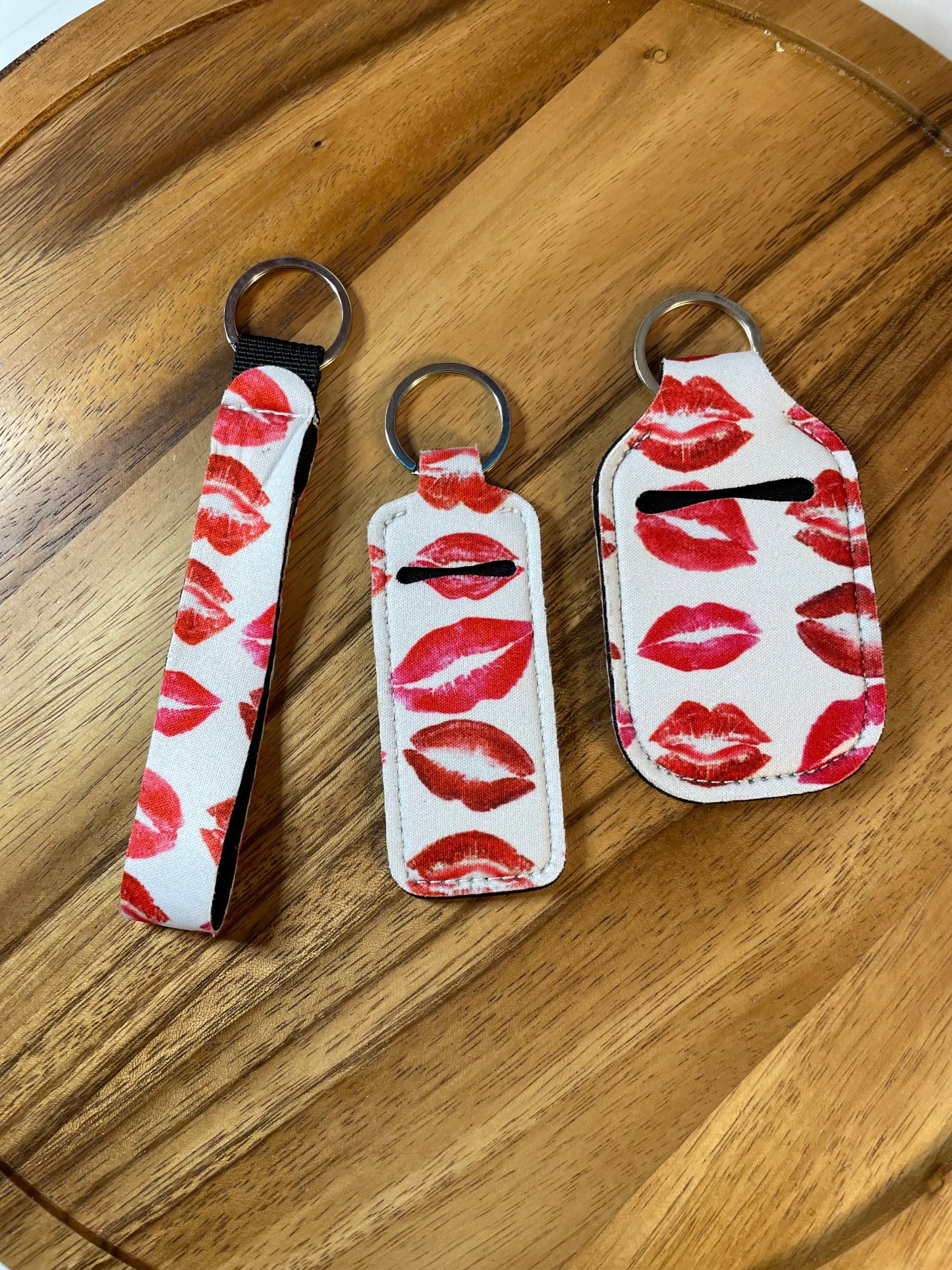 Wristlet with Lip Holder/Sanitizer Holder