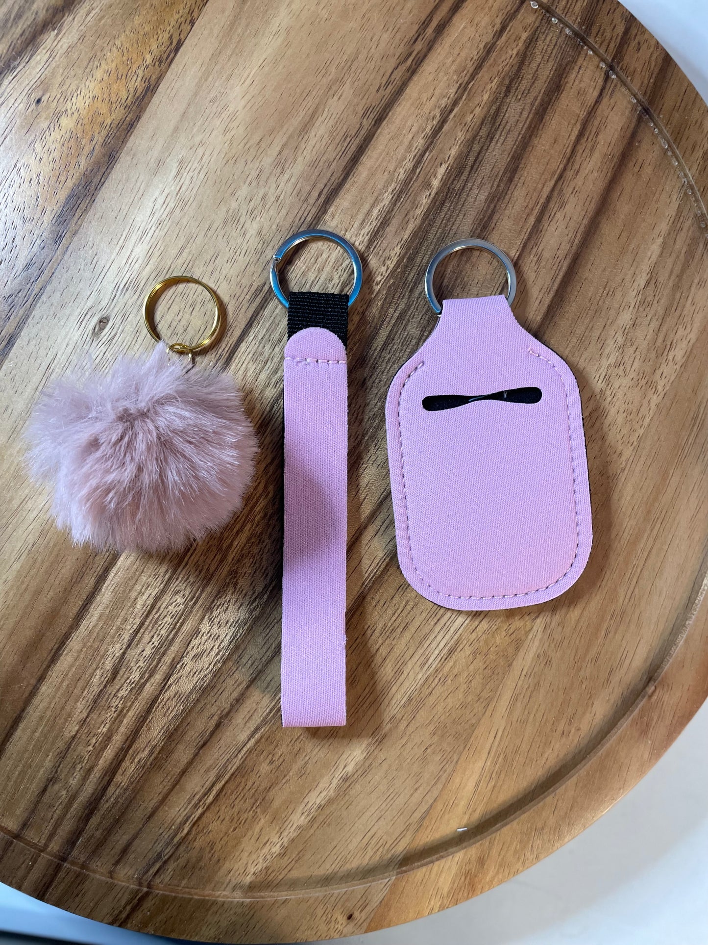 Wristlet with Lip Holder/Sanitizer Holder