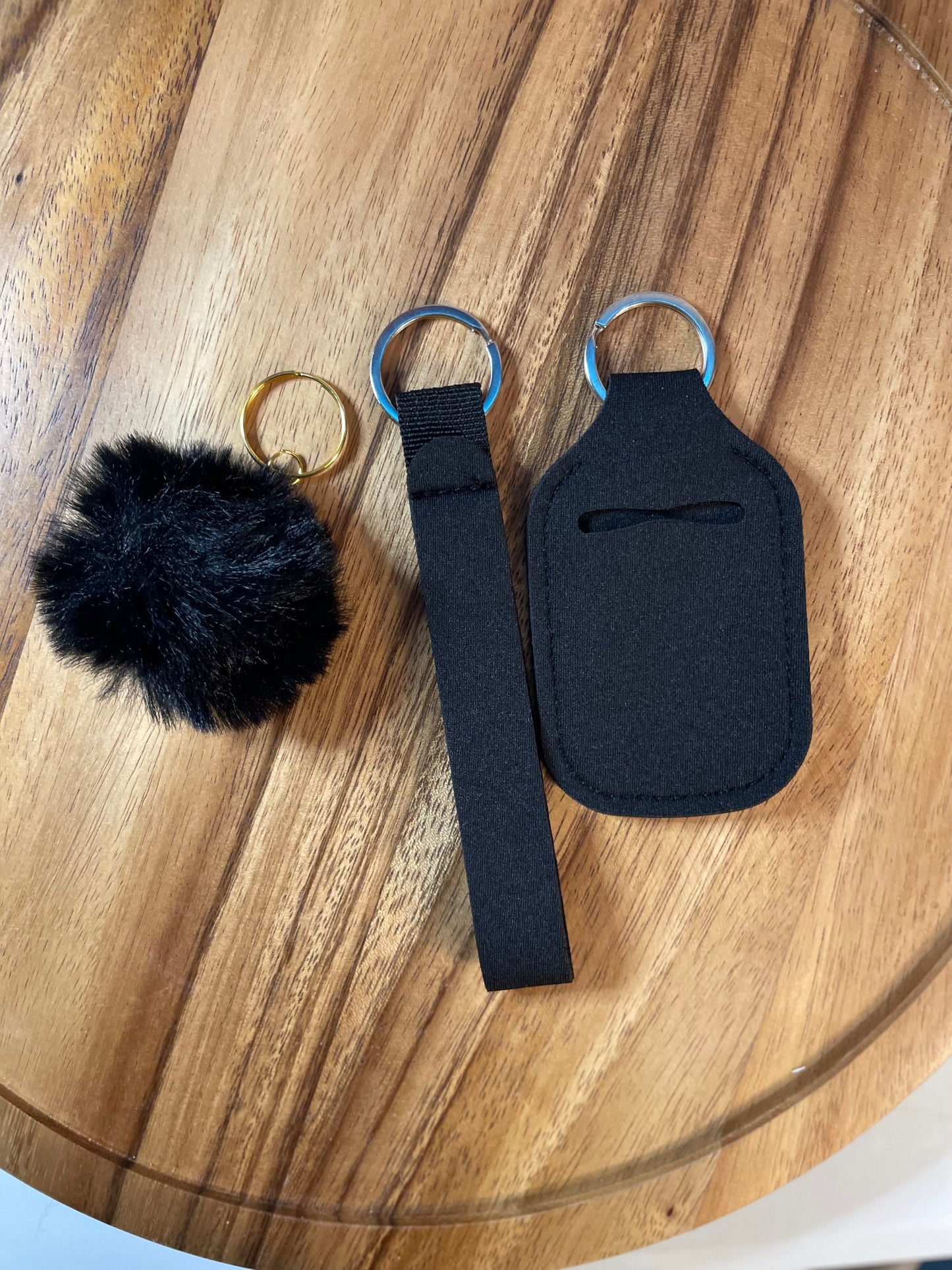 Wristlet with Lip Holder/Sanitizer Holder