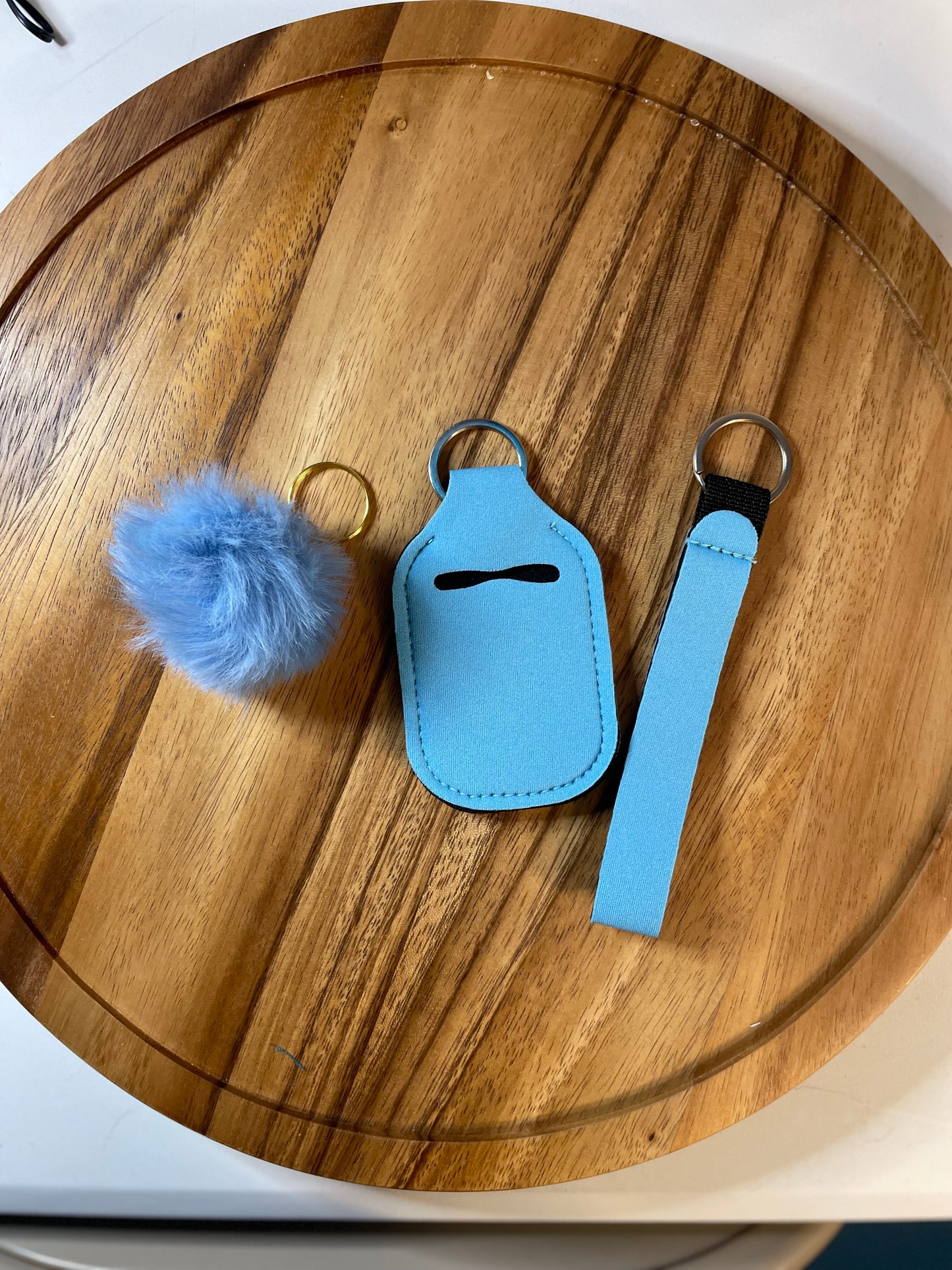 Wristlet with Lip Holder/Sanitizer Holder