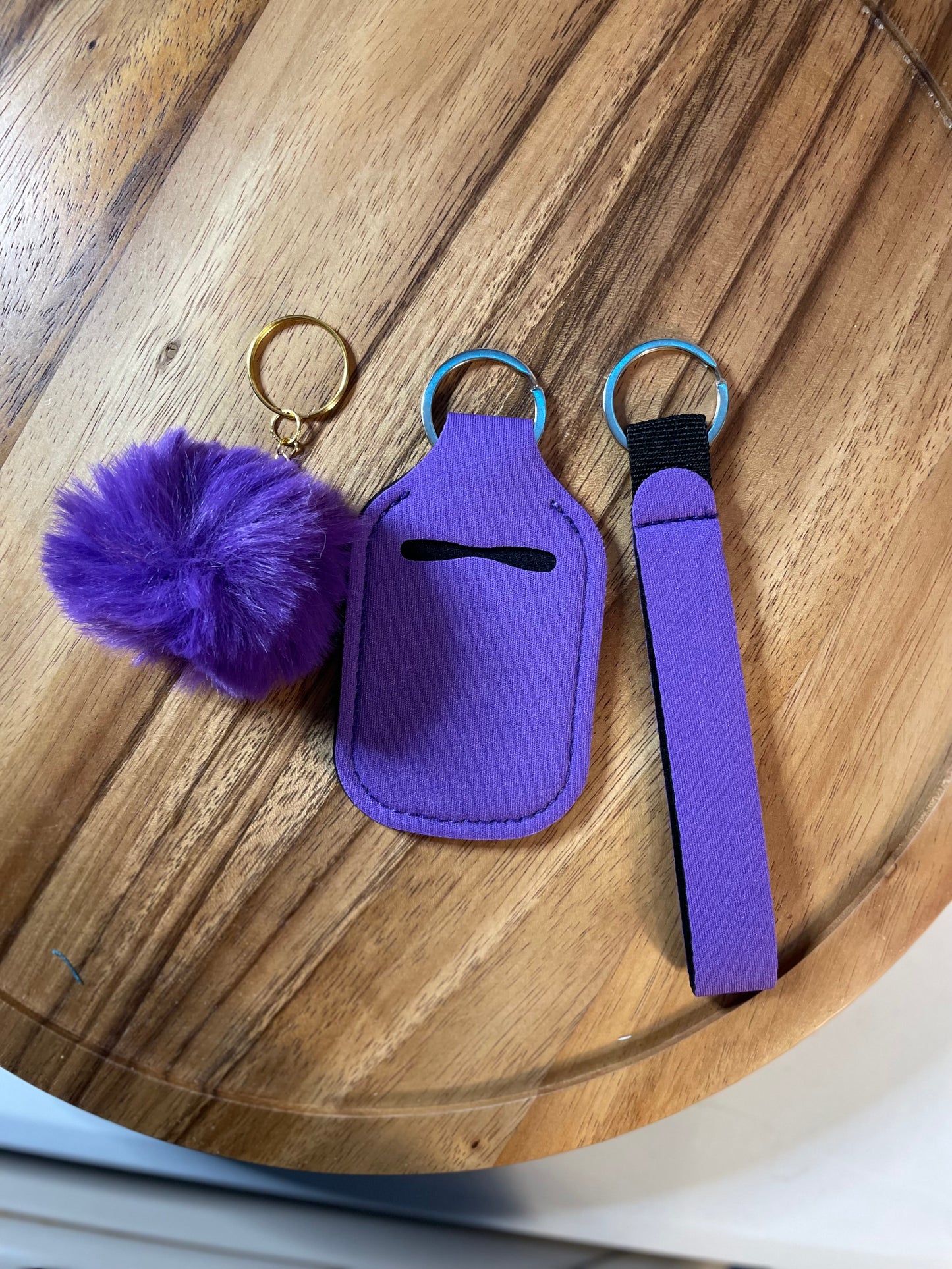 Wristlet with Lip Holder/Sanitizer Holder