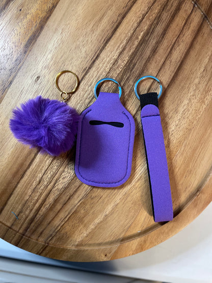 Wristlet with Lip Holder/Sanitizer Holder