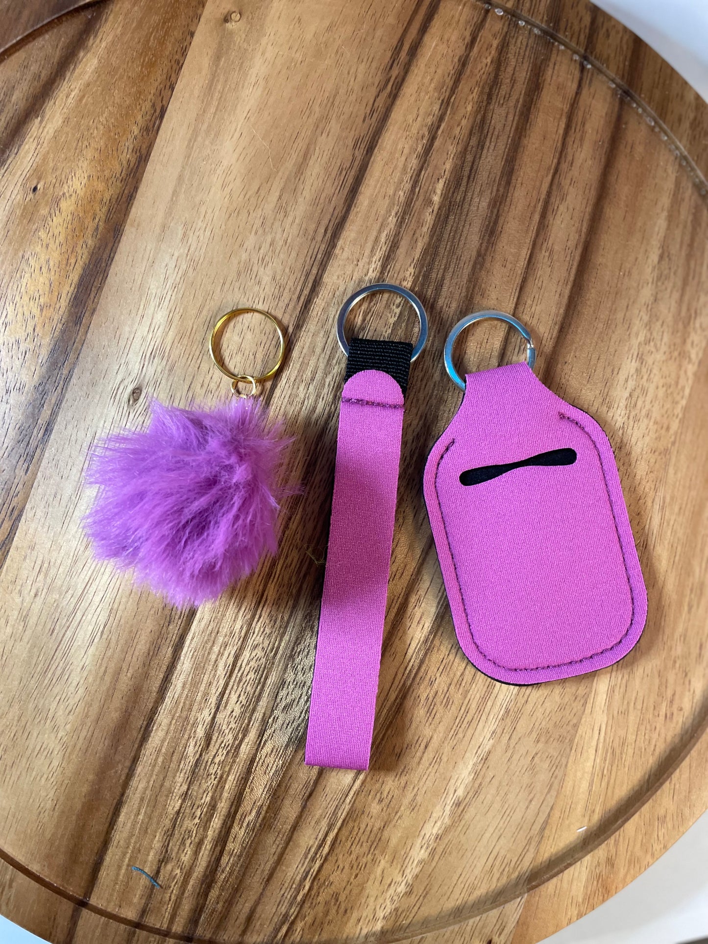 Wristlet with Lip Holder/Sanitizer Holder