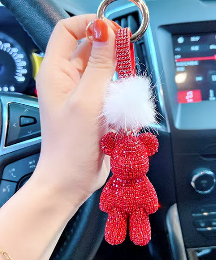 Cute Blinggy Teddybear Keychain